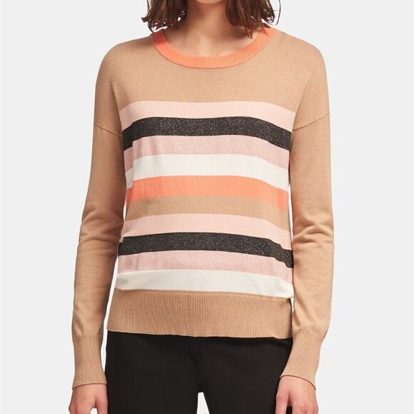 A66 Colorblocked Striped Crew Neck Sweater Size L - Picture 1 of 2
